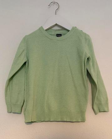 Wibra lichtgroene wafel trui sweater dun trui 98 104 beschikbaar voor biedingen