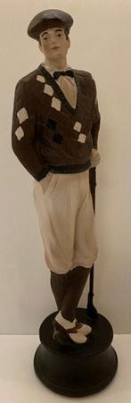 beeld golver golfstandbeeld vintage jaren 30 kleding, Antiek en Kunst, Ophalen of Verzenden
