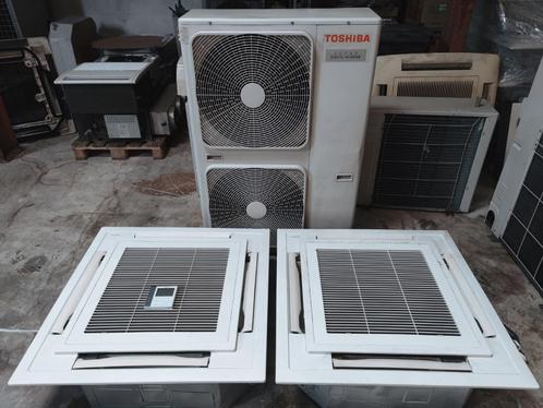 Toshiba airco warmtepomp RAV-SP1404AT8-E 2x cassette A+, Witgoed en Apparatuur, Airco's, Refurbished, Plafondventilator, 100 m³ of groter