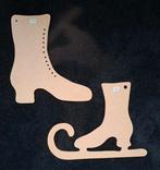 Nieuw: 2 houten decoupage laars / schaats, Hobby en Vrije tijd, Knutselen, Ophalen of Verzenden, Nieuw, Materiaal