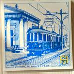 Delfts Blauw tegels: Blauwe Tram & NS De Arend, Ophalen of Verzenden