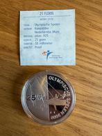 25 florin Aruba Olympische spelen 2000  proof zilver, Postzegels en Munten, Munten | Nederland, Ophalen of Verzenden, Koningin Beatrix