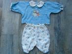 Vintage jaren '80 setje maat 68 broek + trui blauw, Kinderen en Baby's, Babykleding | Maat 68, Meisje, Ophalen of Verzenden, Zo goed als nieuw