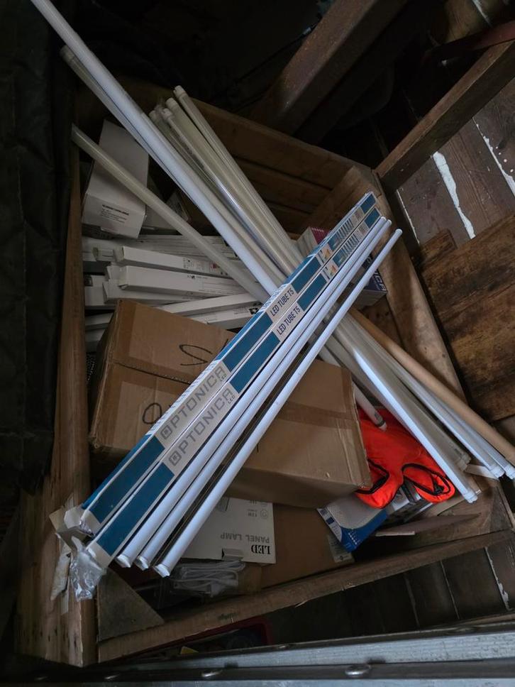 LED TL Buizen - Optonica kuubskist vol, Doe-het-zelf en Verbouw, Bouwverlichting, Zo goed als nieuw, Lamp, Minder dan 50 watt