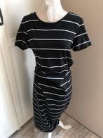 Zwart met wit gestreept jurkje van Only. Maat M. Nieuw!, Maat 38/40 (M), Verzenden, Zwart, Nieuw