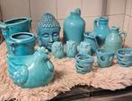 Diverse blauwe woon decoratie, Blauw, Ophalen of Verzenden, Minder dan 50 cm, Glas