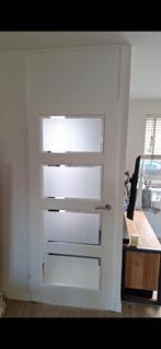 opdekdeur met kozijn, Ophalen, Gebruikt, 80 tot 100 cm, 215 cm of meer