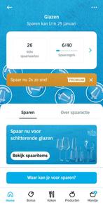 TE KOOP: Albert Heijn glazenzegels, Ophalen of Verzenden, Winkel, Super of Benzinepomp, Volle spaarkaart