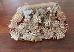 Zara Beaded Clutch - Uniek Avondtasje, Verzenden, Zo goed als nieuw, Beige, Avondtasje