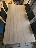 Eettafel met 6 stoelen - Moderne set, Huis en Inrichting, Tafels | Eettafels, Ophalen, Metaal, Gebruikt, 100 tot 150 cm
