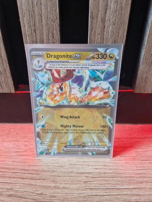 Dragonite ex 159/197 Scarlet&Violet Obsidian Flames, Hobby en Vrije tijd, Verzamelkaartspellen | Pokémon, Zo goed als nieuw, Losse kaart