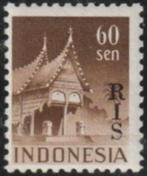 Indonesië 56 zegel overdrukt ris., Postzegels en Munten, Verzenden, Postfris, Oost-Azië