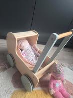 Houten poppen wagen, Kinderen en Baby's, Speelgoed | Poppen, Ophalen of Verzenden, Zo goed als nieuw, Babypop