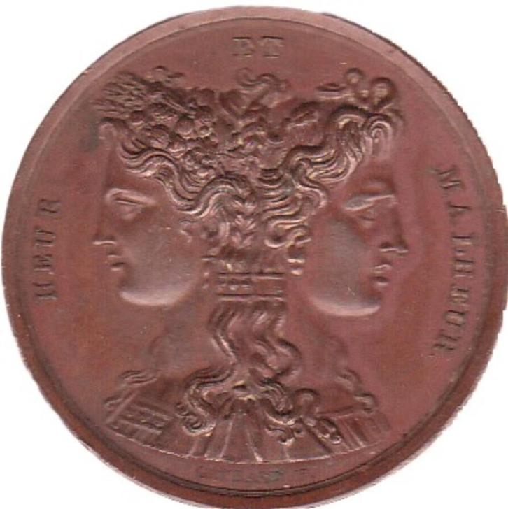 Frankrijk, HEUR ET MALHEUR Medaille, Napoléon Ier, Postzegels en Munten, Penningen en Medailles, Overige materialen, Verzenden