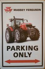 Massey Ferguson parking only tractor reclamebord van metaal, Verzamelen, Merken en Reclamevoorwerpen, Nieuw, Reclamebord, Ophalen of Verzenden