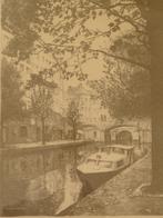 steendruk Oude Gracht met boot Utrecht monogram GP, 1983, Antiek en Kunst, Verzenden