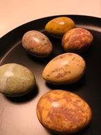 6 mooie marmeren (natuursteen) eieren, Ophalen of Verzenden, Zo goed als nieuw