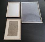 3 vintage fotolijstjes waarvan 2 met bol glas, Antiek en Kunst, Curiosa en Brocante, Ophalen