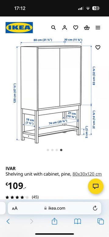 Ikea Ivar Kast (Cabinet) - Painted to walnut color (Wenge) - afbeelding 10