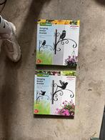 Metalen ophangbeugel set van 2 (decoratief voor hangplanten), Tuin en Terras, Tuinwanddecoratie, Ophalen of Verzenden, Zo goed als nieuw