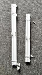 Plissé gordijn enkel wit (2 stuks), Gebruikt, Wit, 100 tot 150 cm, 50 tot 100 cm