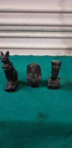 beelden egyptisch steen, 3 stuks, Verzamelen, Beelden en Beeldjes, Ophalen of Verzenden