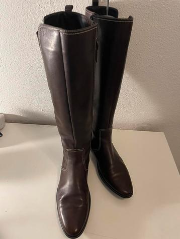 TOD'S Designer Dames Leren Laarzen EU39,5 Logo Zipp Up Italy beschikbaar voor biedingen