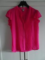 Leuke roze fuchsia blouse. Korte mouw van H&M in mt 40, Maat 38/40 (M), H&M, Ophalen of Verzenden, Zo goed als nieuw