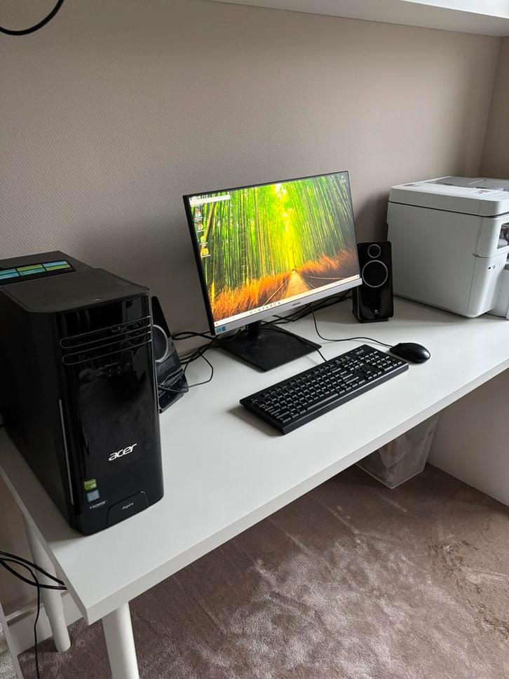 Complete PC set i5 + Samsung 24” scherm – gebruiksklaar, Computers en Software, Monitoren, Zo goed als nieuw, 60 Hz of minder