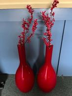 2 vazen van Leonardo rood 65cm, Ophalen, 50 tot 75 cm, Rood, Glas