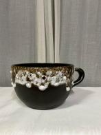 Vintage bloempot met oor ,fat lava, Antiek en Kunst, Ophalen of Verzenden