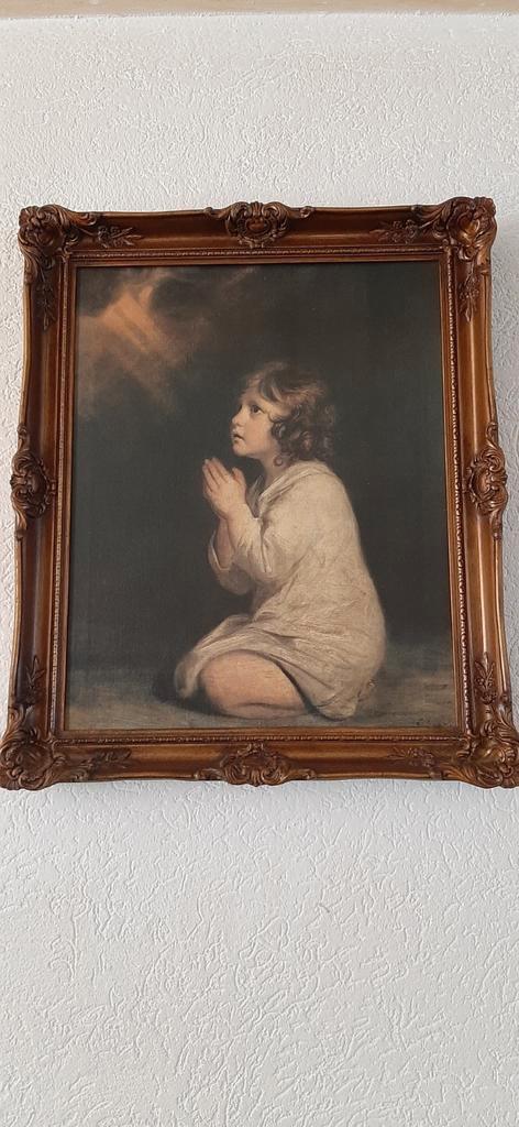 Schilderij " de jonge Samuel", knielend in gebed., Antiek en Kunst, Kunst | Schilderijen | Klassiek, Ophalen