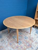 Vintage eiken ronde eettafel, Deens design, Ophalen, Huis en Inrichting