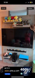 Steigerhouten achterwand voor tv, Ophalen, Gebruikt, 25 tot 50 cm, Minder dan 100 cm