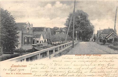 AS208 Loosduinen Willem III straat ca. 1905 v. Noort, Verzamelen, Ansichtkaarten | Nederland, Gelopen, Zuid-Holland, Voor 1920