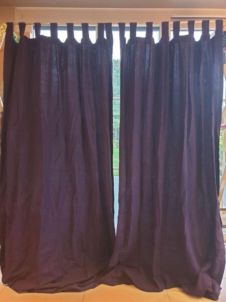 2x deels verduisterende gordijn blauw Ikea B 135 x H 240 cm, Huis en Inrichting, Stoffering | Gordijnen en Lamellen, Gebruikt