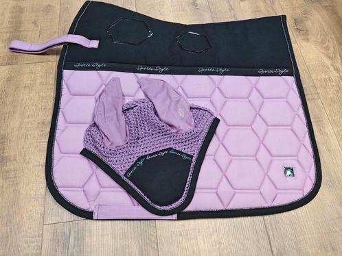 Paars zwart sjabrak met oornetje full dressuur, Dieren en Toebehoren, Paarden en Pony's | Dekens en Dekjes, Nieuw, Dekje, Ophalen of Verzenden
