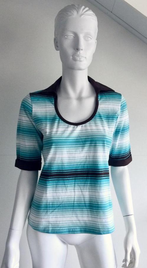 MISS ETAM Nieuw shirtje met oa blauwe strepen mt M 38, Kleding | Dames, Tops, Nieuw, Maat 38/40 (M), Blauw, Korte mouw, Verzenden