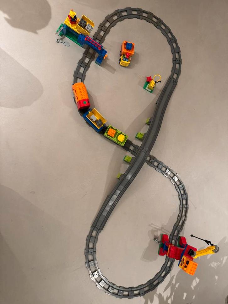 Grote Duplo Trein Set 10508 + extra trein en rails, Kinderen en Baby's, Speelgoed | Duplo en Lego, Gebruikt, Duplo, Losse stenen