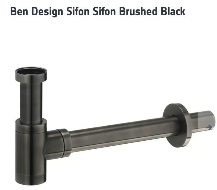 Sifon - Gunmetal *nieuw in de doos, Doe-het-zelf en Verbouw, Sanitair, Nieuw, Wastafel, Rvs, Ophalen of Verzenden