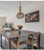 Eettafel 180cm + 4 Leren Stoelen - Zeer Goede Staat, Ophalen, 150 tot 200 cm, Eikenhout, Zo goed als nieuw