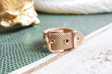 Vintage Gouden Riem Ring | 18 Karaat