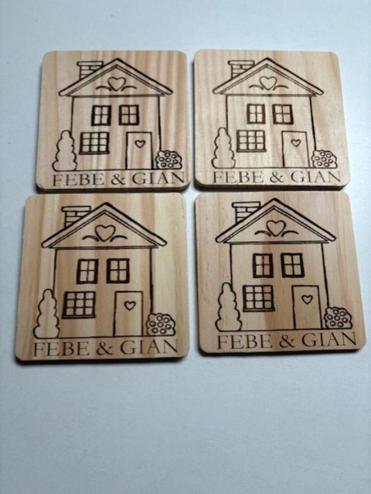 Eigen huis onderzetters, Huis en Inrichting, Woonaccessoires | Onderzetters, Nieuw, Glas of Kopje, Ophalen of Verzenden