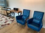 In nieuwstaat Montis Windy fauteuil blauw leer, Huis en Inrichting, Fauteuils, Ophalen, Zo goed als nieuw, 50 tot 75 cm, Leer