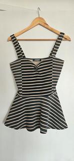 Gestreept Peplum Topje - Pretty Body, Kleding | Dames, Pretty Body, Zwart, Ophalen of Verzenden, Zo goed als nieuw