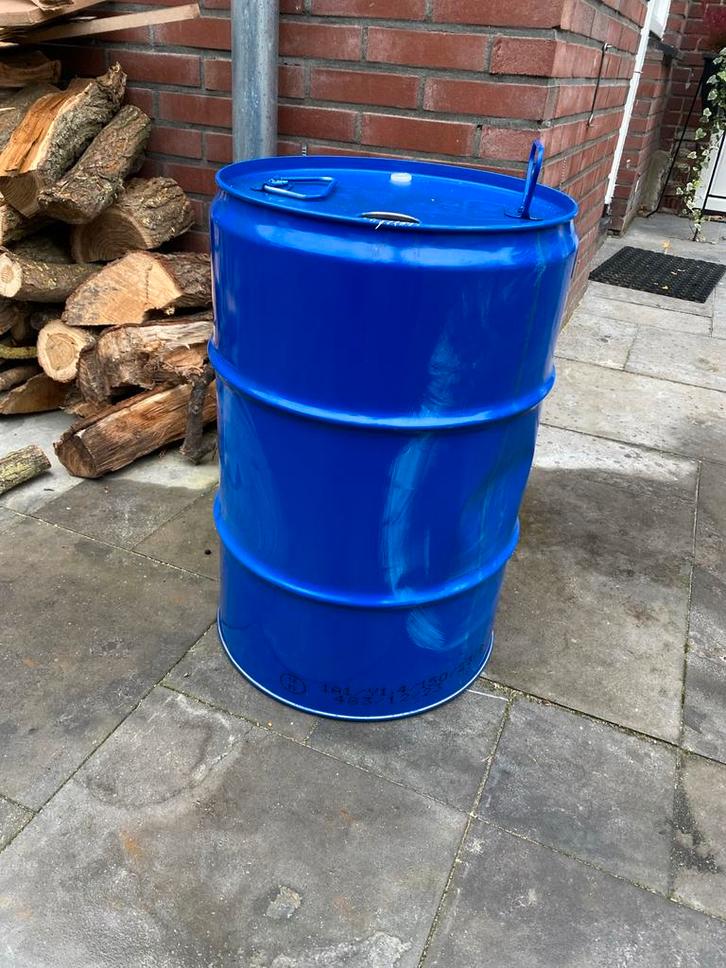 Blauwe 60 Liter Vat, Doe-het-zelf en Verbouw, Kratten en Dozen, Gebruikt, Overige typen, Minder dan 50 cm, 35 tot 50 cm, Minder dan 40 cm