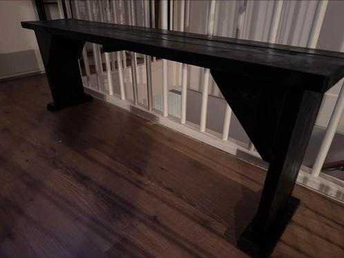 Zwart houten bankje, Huis en Inrichting, Overige Huis en Inrichting, Zo goed als nieuw, Ophalen