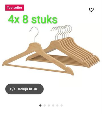 Ikea
Kleerhangers BUMERANG, naturel (4x 8stuks) beschikbaar voor biedingen