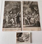 Antieke gravures: Gebeurtenissen in Utrecht en Delft, Antiek en Kunst, Kunst | Etsen en Gravures, Ophalen of Verzenden