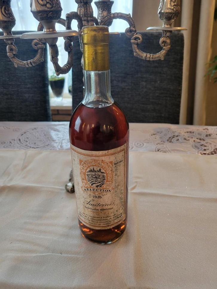 Zeldzame  vintage Sauternes 1976 - Appellation Contrôlée, Verzamelen, Wijnen, Zo goed als nieuw, Witte wijn, Frankrijk, Vol, Ophalen of Verzenden